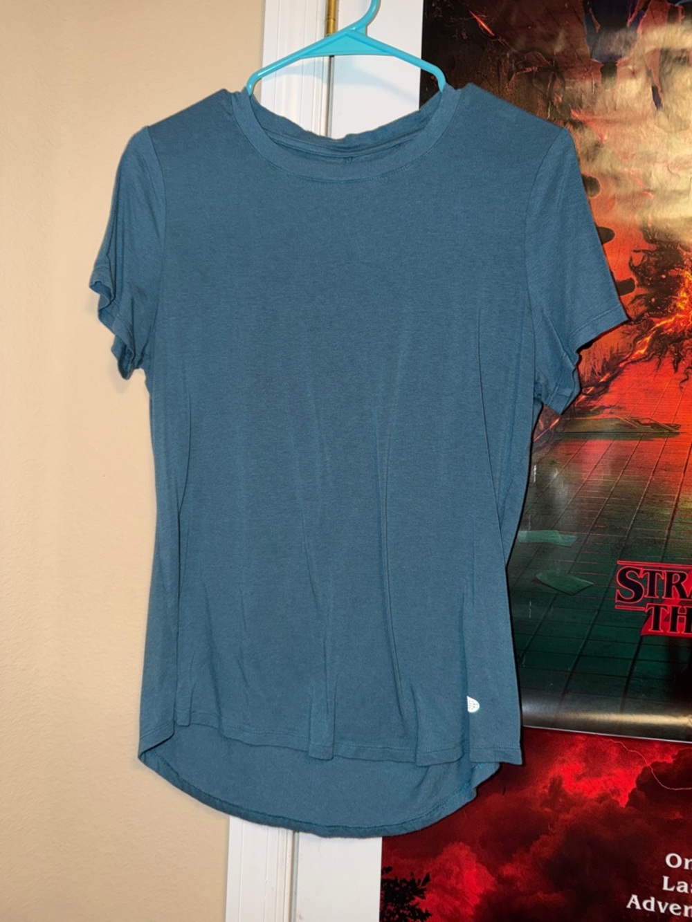 Reel Legends Short Sleeve Crewneck Top in Teal Blue